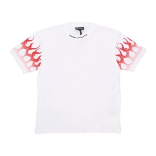 Flames Tee Hvid/Rød