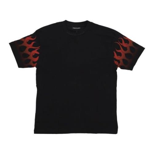 Flames Tee Sort/Rød Kortærmet T-Shirt