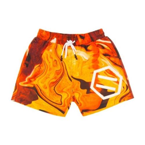 Gradient Logo Badeshorts Rød/Orange