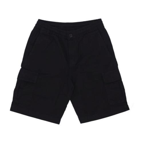 Sort Cargo Shorts Ripstop Stof