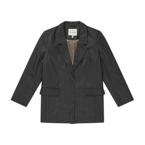 Pinstripe Blazer med Lommeklapper