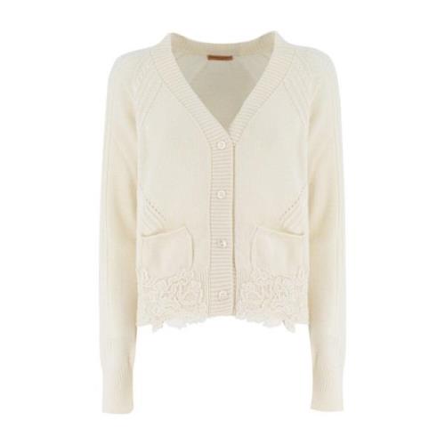 Blomstret Applikation Cardigan