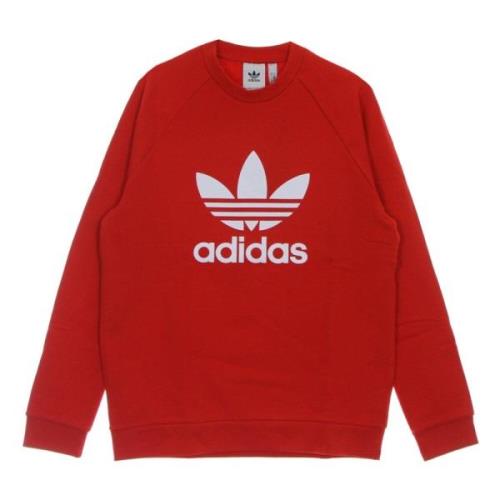 Rød/Hvid Letvægts Crewneck Sweatshirt