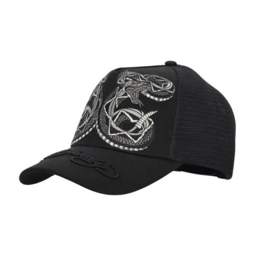 Sort Slange Mesh Trucker Kasket