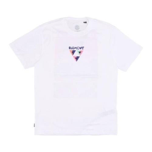 Hvid Crew Neck Tee med Logo