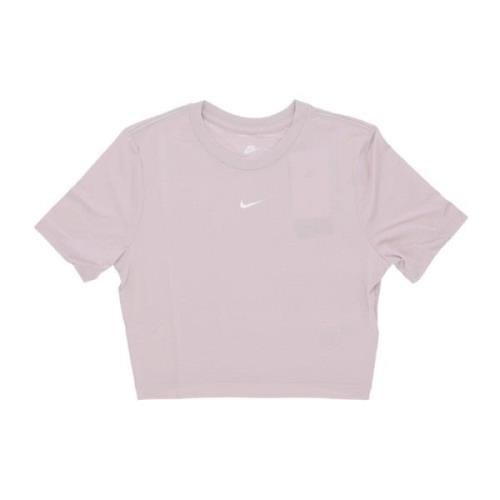 Essentiel Slim-fit Crop Tee Platinum Violet