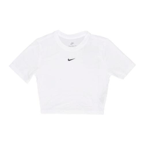 Essential Slim-fit Crop Tee White