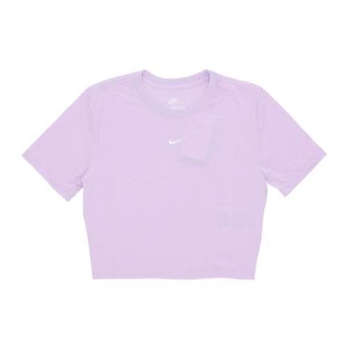 Essential Slim-fit Crop Tee Violet Mist