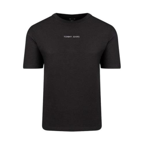 Sort Bomuld Crew Neck T-shirt