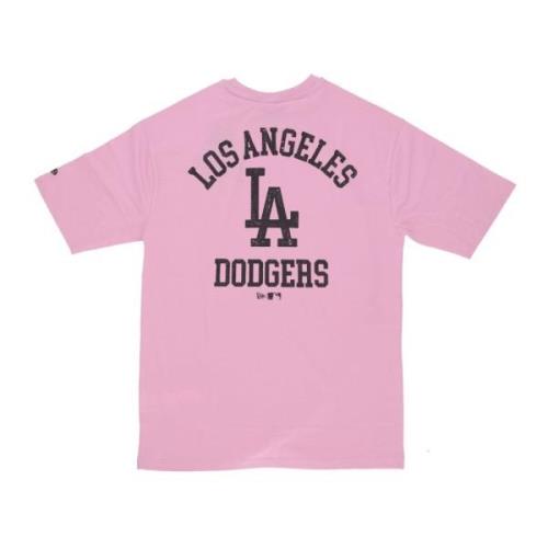 Dodgers Wordmark Tee Pink/Black