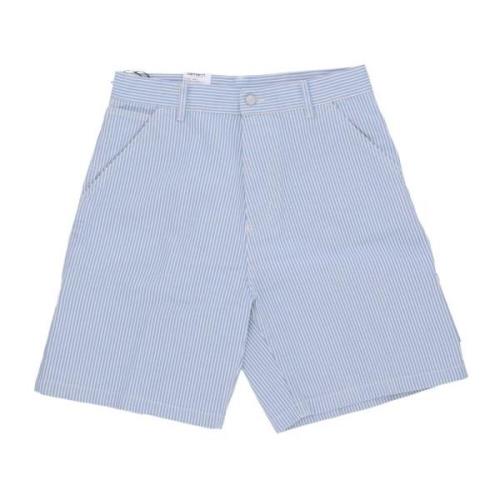 Stribet Denim Shorts