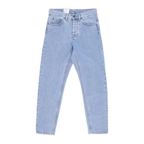 Blå Sten Blegede Afslappet Fit Jeans