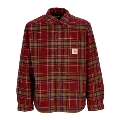 Quiltet Flannel Skjortejakke Check/amarone