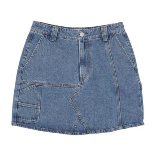 Denim Tømrer Nederdel Lys Indigo