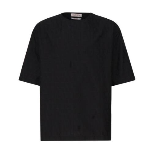 Sort Crew Neck T-shirt med Iconographe Motif