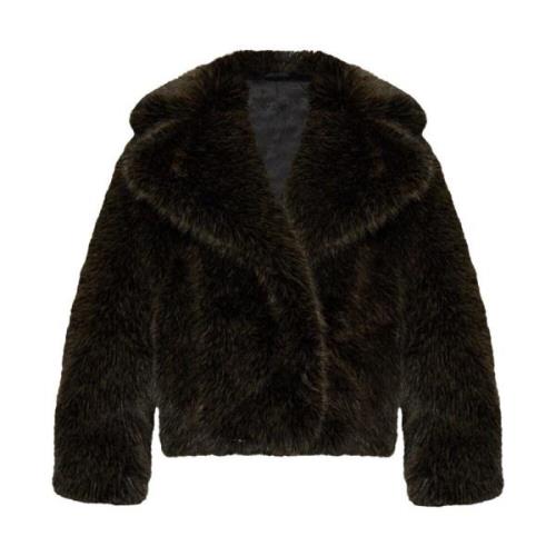 Faux-Fur Kaffebrune Jakker