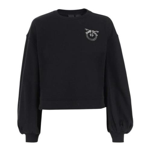 Bomuld Crew Neck Puff Sleeve Sweatshirt