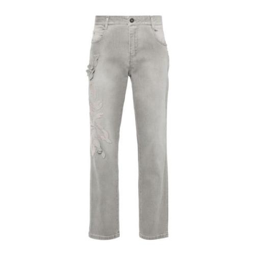 Grå Distressed Denim Jeans