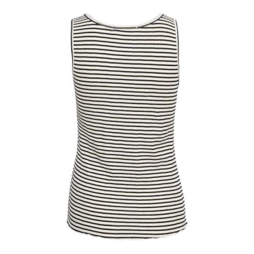 Stribet Tank Top Egret/Night Sky Stripe