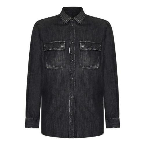 Sort Denim Skjorte AW24