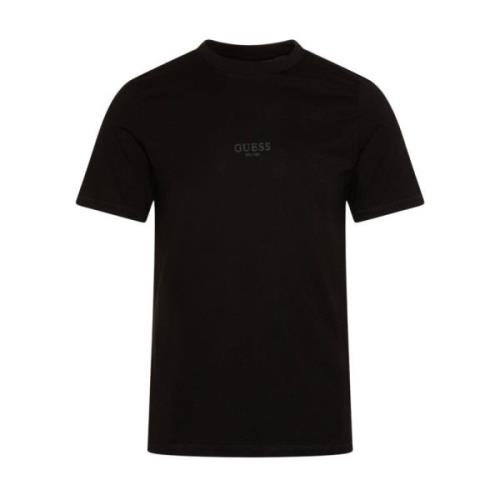 Slim Fit Logo Relief T-Shirt - Sort