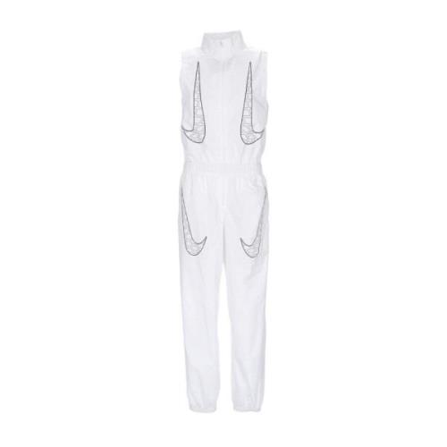 Ærmeløs Sportstøj Jumpsuit Hvid/Sort