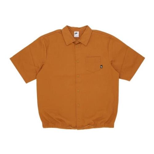 Ørken Oker Knappet Short Sleeve Skjorte