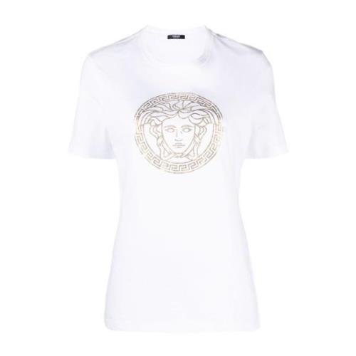 Hvid Bomuld Medusa Head T-shirt