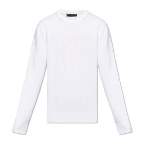 Sweater med broderet logo