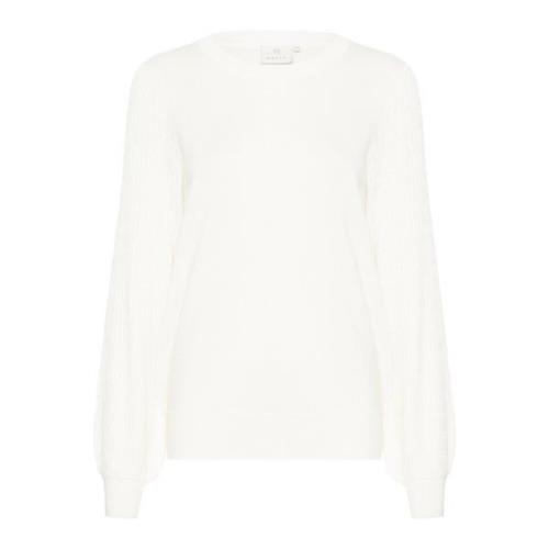 Puffærme Strik Sweater Chalk