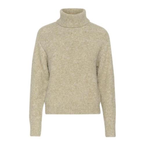 Fjergrå Melange Strik Pullover