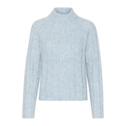 Blå Strik Pullover Sweater