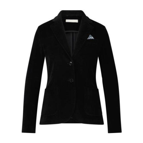 Velvet Blazer med Revers Krave