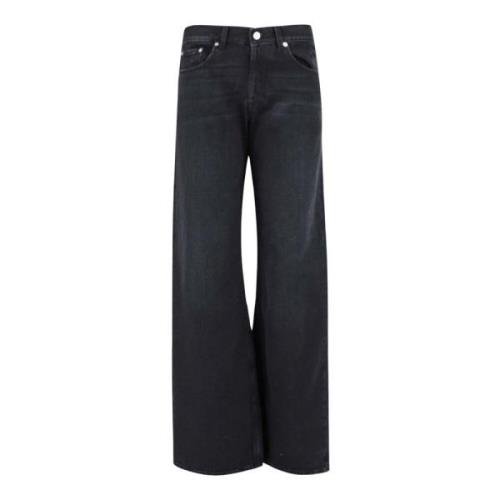 Sort Denim Wide Leg Jeans