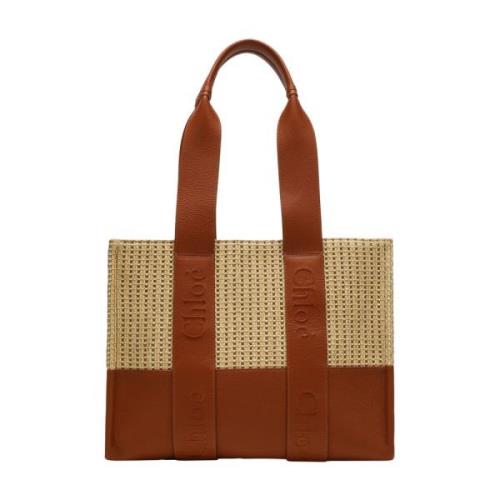 Brun Woody Tote Taske