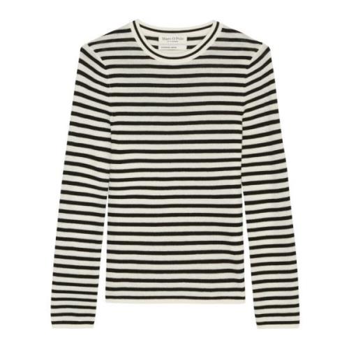 Langærmet strikket sweater slim