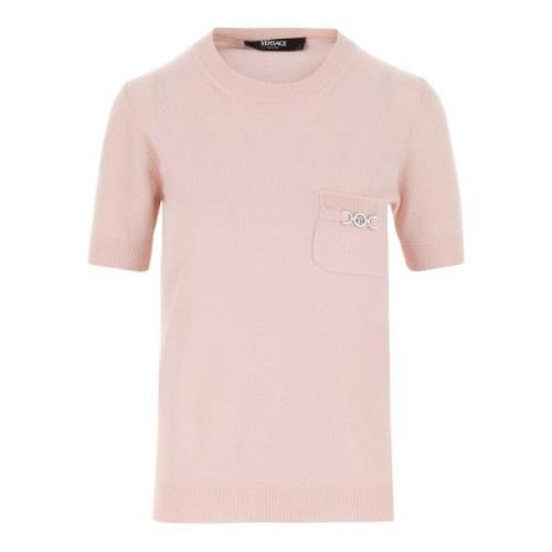 Cashmere Strik Crew Neck Kort Ærme