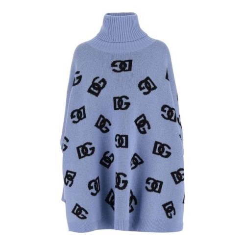 Uld Poncho med DG Logo Motif