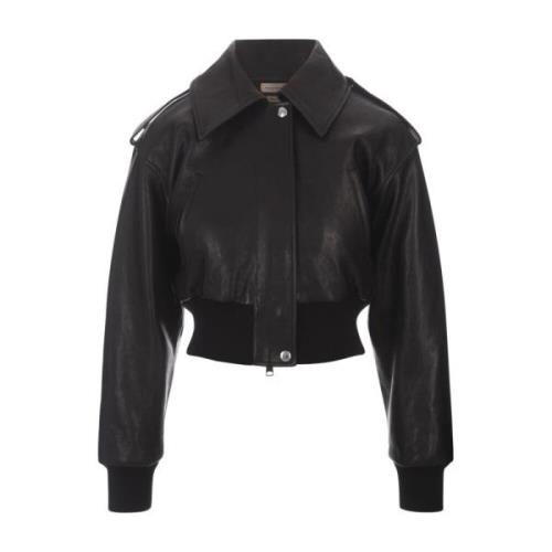 Sort Aviator Bomber Jakke