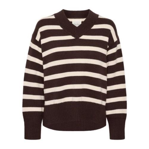 V-Hals Sweater Hot Fudge Melange