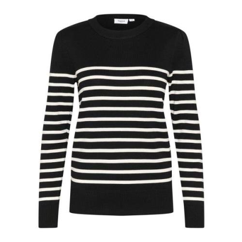 Stribet Pullover Sweater Sort Mila Stripe