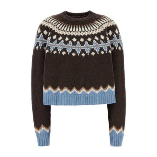 Vinter Broderet Uld Sweater