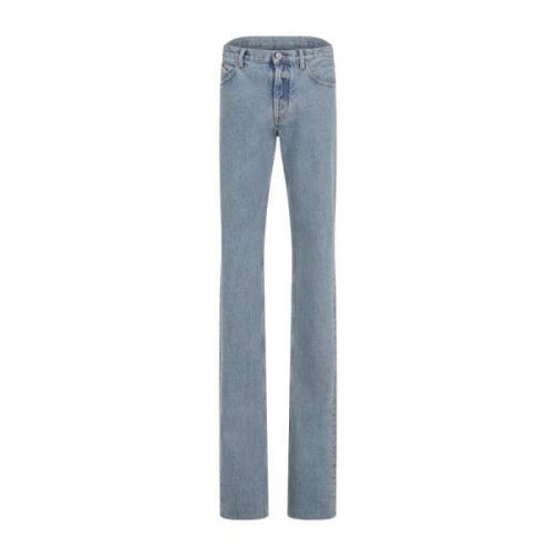 Blå Stone Washed Denim Jeans