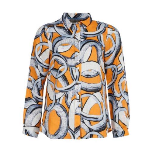 Linnedskjorte Ricci Mandarin Print