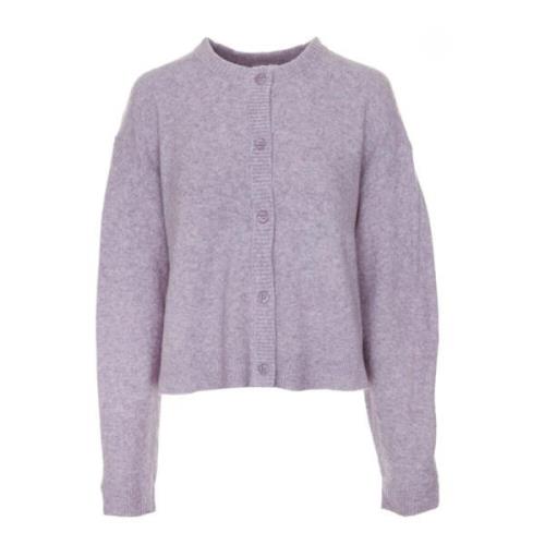 Fluffy Cardigan med Oversized Skuldre