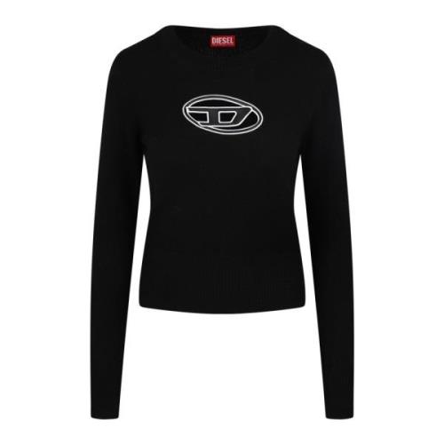 Logo-broderet crew neck jumper