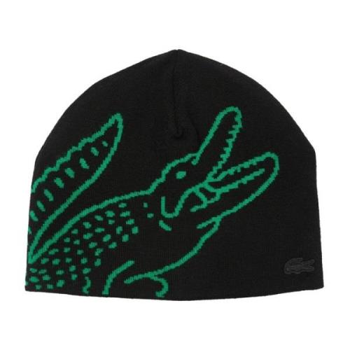 Krokodille Broderet Uld Beanie Hat