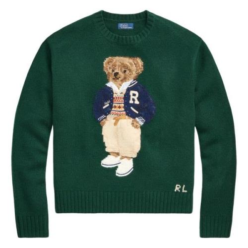 Grøn Bear Uld Cashmere Sweater