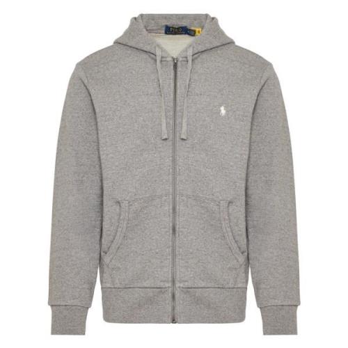 Bomuld Zip Hoodie med Broderet Logo