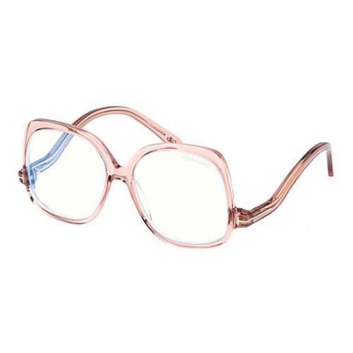 Transparent Light Pink Briller Stel